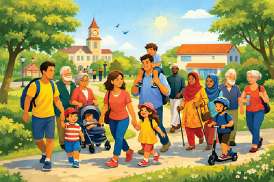 La camminata delle famiglie e di tutta la comunità